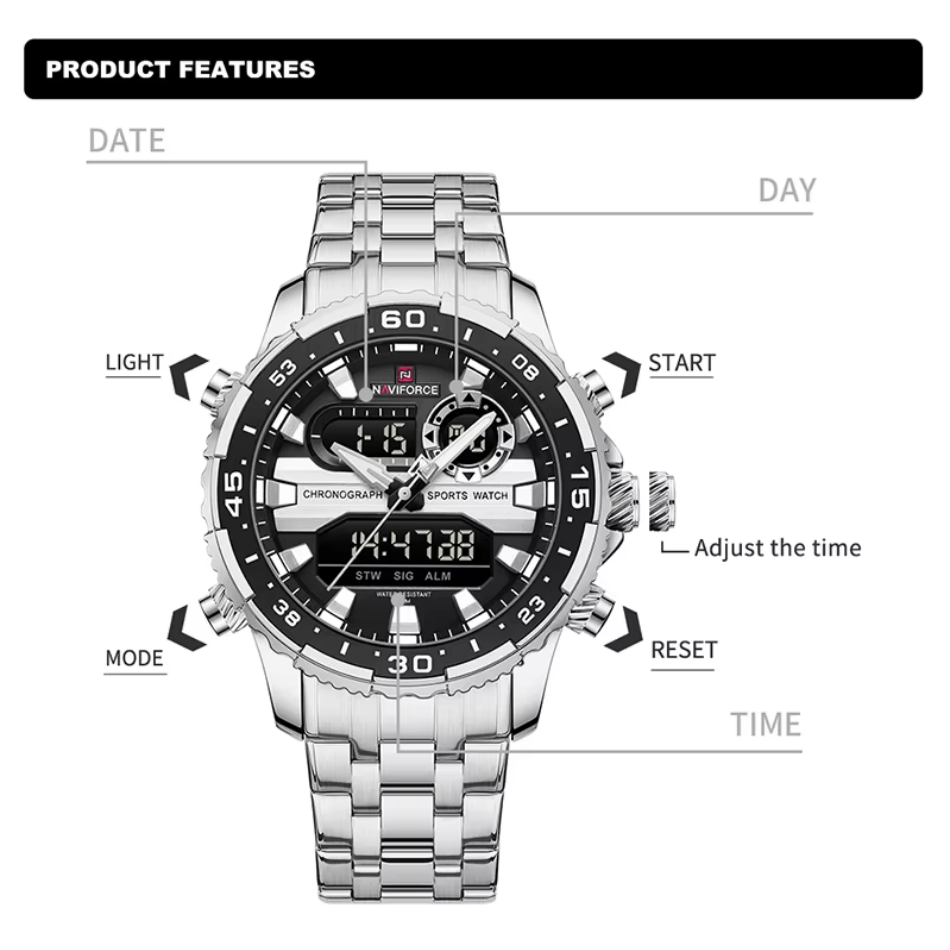 Men's Watches NAVIFORCE Origin - Citizen Watch Tsuyosa recension och pris