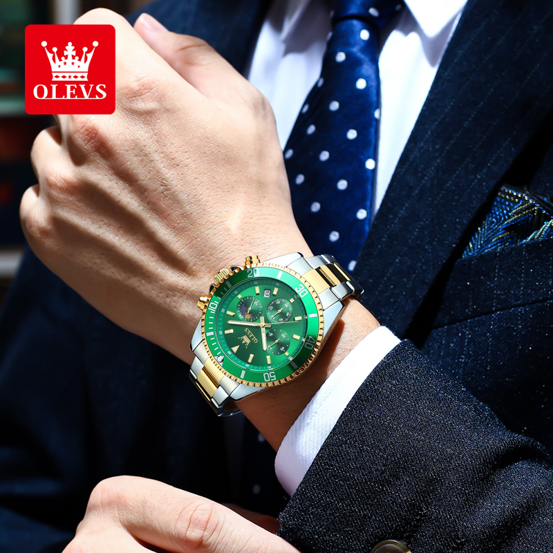 OLEVS 2870 Men's Watches Moon  - Rolex Watch Submariner recension och pris
