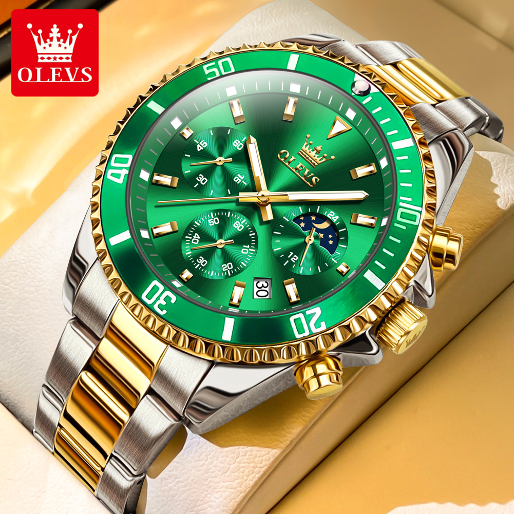 OLEVS 2870 Men's Watches Moon  - Rolex Watch Submariner recension och pris