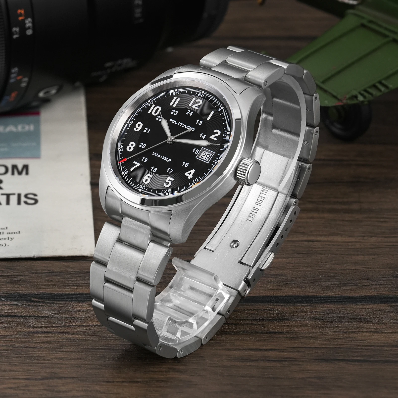 Militado ML08 Vintage Quartz W - Rolex Watch Submariner recension och pris