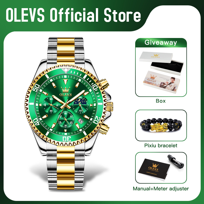 OLEVS 2870 Men's Watch Top Bra - Rolex Watch Submariner recension och pris